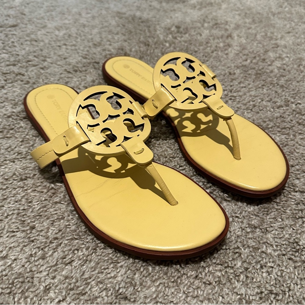 Tory Burch Miller Yellow Sandals - Sz 7.5